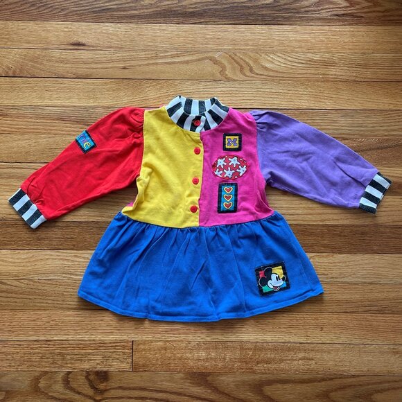 Disney Other - VINTAGE 90s Disney Color Block Shirt Size 3T